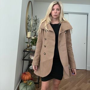 Soia and Kyo Tan winter jacket with hood